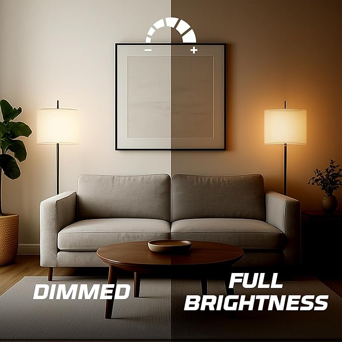 OHLECTRIC A19 LED Light Bulb (2-Pack) 8 Watt (60W Equivalent) E26 Medium Base, Dimmable, 800 Lumens, 2700K, Soft White, 120 Volt, Clear Light Bulbs, Long Life 15,000 Hours, Flicker-Free Bulbs LED