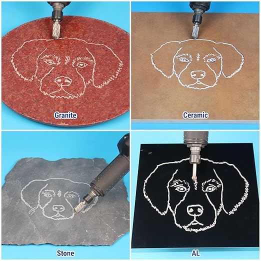 8Pcs Carbide Burr Set 1/4 Shank w/Clear Box Max Head Dia 12mm Die Grinder Bits Rotary Tools Attachment Kit Rasp Accessories Metal Wood Stone Steel Grinding Deburring Cutting Porting Carving