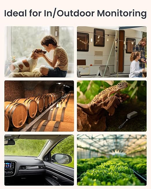 SwitchBot Bluetooth Hygrometer Thermometer 3 Pack with Hub, Smart Humidity Temperature Sensor with App Notifications, 394ft Bluetooth Range, Work with Alexa, Google Home, HomeKit