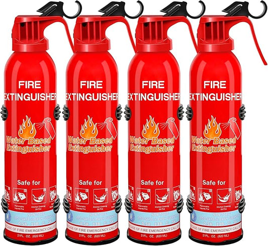 Fire Extinguisher for Home, Car, Kitchen, Vehicle, Boat, Garage, Portable A, B, C, K Class Fire Extinguishers with Mount, Emergency Survival Extinguisher, Easy Access, Versatile Fire Protection