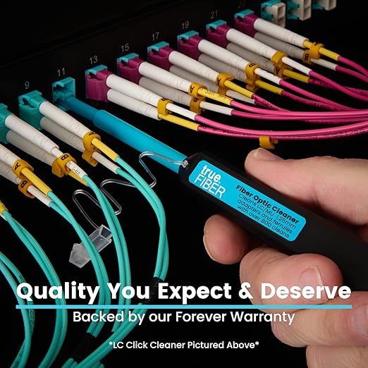 trueCABLE Fiber Optic Dual Position Pen Click Cleaner, SC/ST/FC, 800+ Cleans, UPC/APC Connector Ferrules, 2.50mm, 1 pc