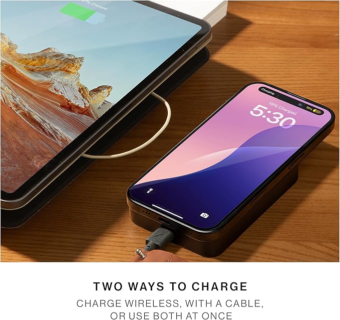 Native Union (Re)Classic Power Bank | Magnetic - MagSafe Compatible 10000mAh 15W Portable Charger - USB-C Cable Included - Qi2 certified - Compatible with iPhone 16, 16 Plus,16 Pro,16 Pro Max, AirPods