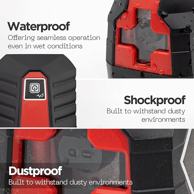 Laser Level Self-Leveling Green Cross Line,Lazer Level for Picture Hanging,Magnetic Base,100ft,4 Brightness Adjustment, IP54 Waterproof, DIY, Construction, Battery & Carrying Bag Included