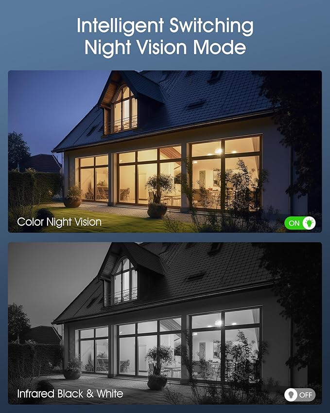 ANRAN Wireless Security Camera System, 10.5" 4K Monitor with 4x5MP PTZ WiFi-6 Camera, Auto-Tracking, 2-Way Audio, Human/Vehicle/Pet/Parcel Detection, 8CH NVR with 2TB HDD, No Monthly Fee