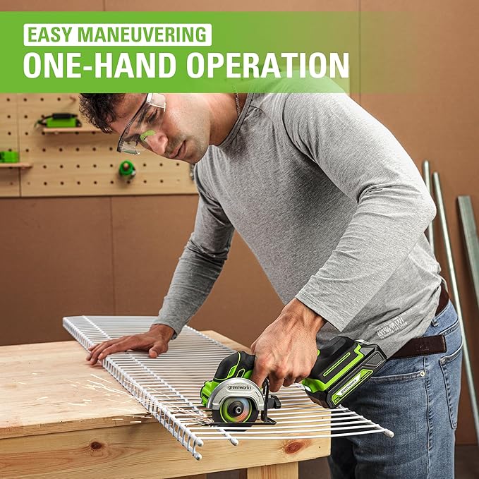 Greenworks 24V Brushless Cordless Compact Cut-Off Tool Bare Tool, With Extra 3 in. Cut-Off Wheels (3-Pack)