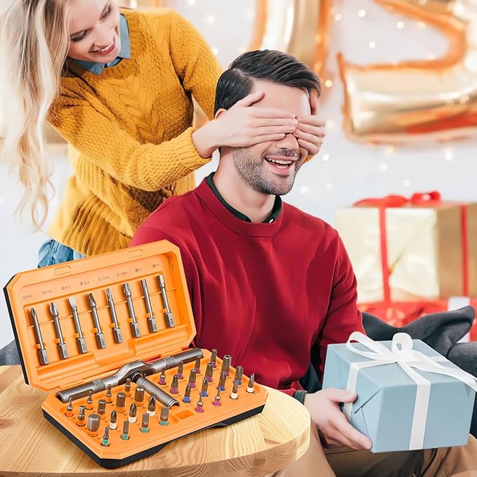 42 in 1 Magnetic Ratchet Screwdriver Set with Ratchet Handle, Complete Repair Kit for Furniture Assembly, Electronics, Bicycle Maintenance and DIY