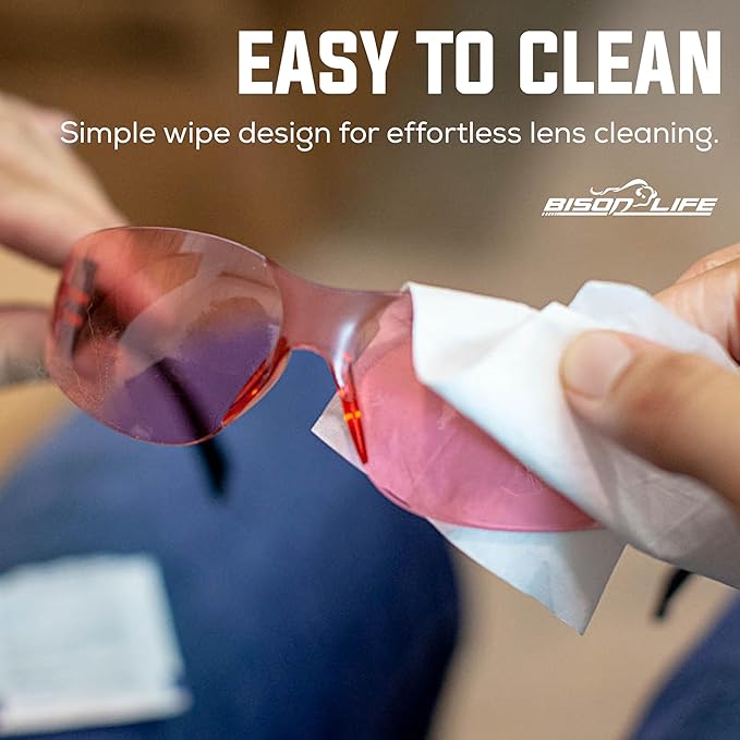 BISON LIFE Keystone Color Lens Safety Glasses | Anti Scratch | Impact Resistance | ANSI Z87.1 Standard | UV 400 Protection