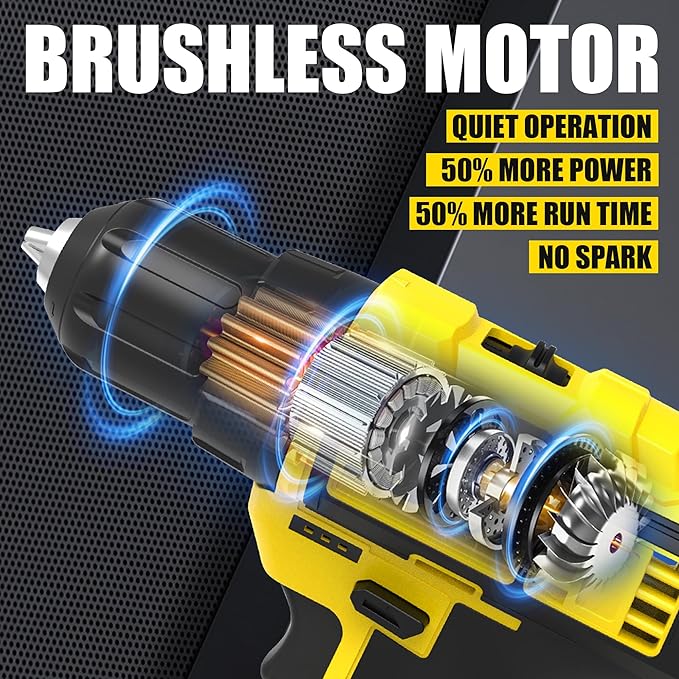 BOSI TOOLS Brushless Cordless Drill Set 16.8V Power Drill Driver Kit with 2 2000mAh Batteries and Charger 3/8-Inch Keyless Chuck 2 Speed 20+1 Position Torque Setting 27pcs Drill Screwdriver Bits