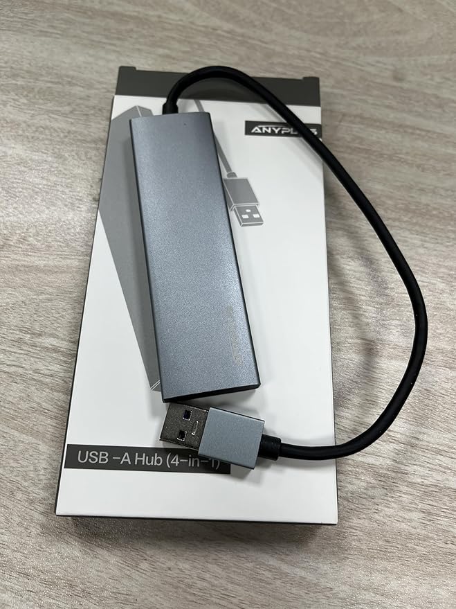 USB Hub, USB 3.0 Hub Aluminum Alloy Ultra Slim USB Splitter, Portable 4 Port USB Extender, USB Hub for Laptop, PC, MacBook, iMac, Surface Pro, Mac Pro, Flash Drive, XPS 【Grey】