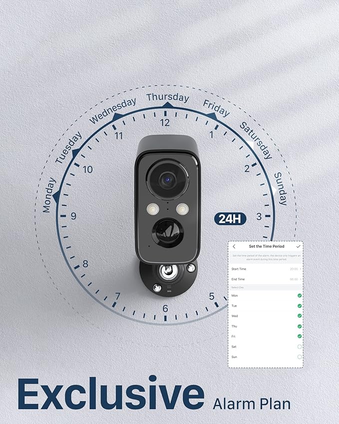 Security Cameras Wireless Outdoor: Cameras for Home Security WiFi Camera with Solar Panel Battery Powered Surveillance System Kit Motion Sensor Alarm Floodlight Night Vision IP66 Waterproof