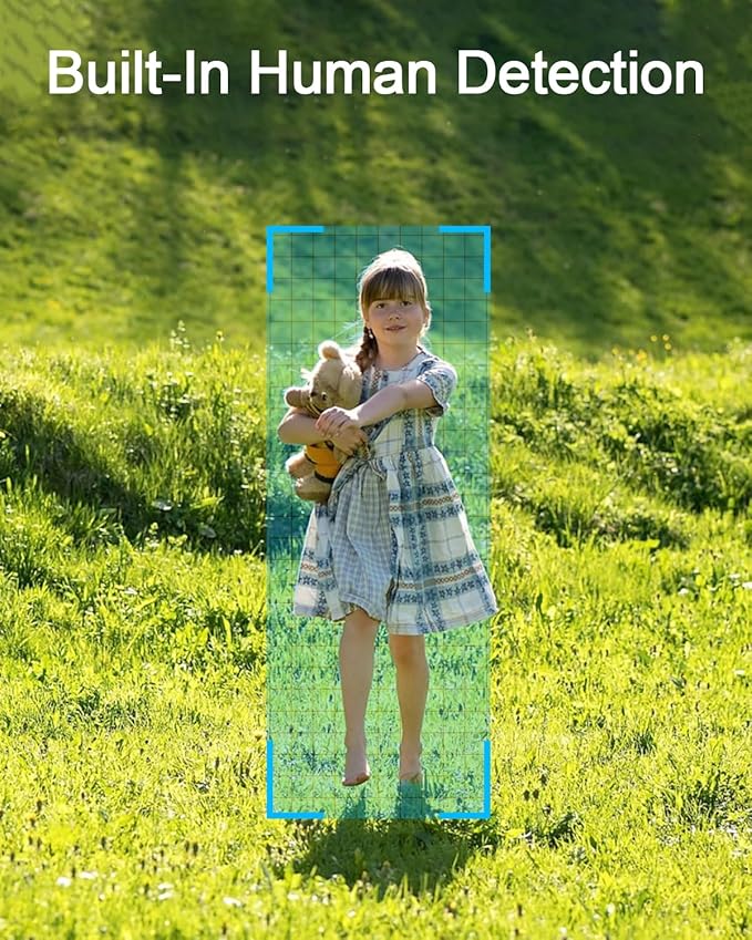 ANRAN 2K Solar Security Cameras Wireless Outdoor, 2.4Ghz WiFi Surveillance Outdoor Camera for Home Security with Embedded Solar Panel, Color Night Vision, 2-Way Talk, IP67 Waterproof, Work with Alexa