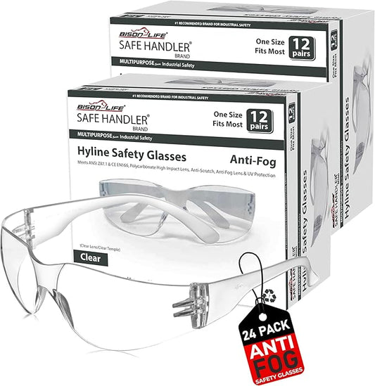 Hyline Anti-Fog Color Safety Glasses Variety, Impact Resistant, Polycarbonate, Anti-Scratch