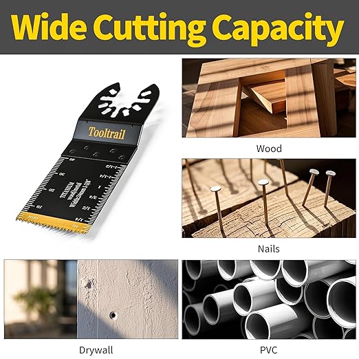 56PCS Oscillating Tool Blades,Universal Multi Tool Blades for Wood,Plastic and Metal,Oscillating Saw Blades Fit Dewalt Ryobi Milwaukee Rockwell Fein (56)