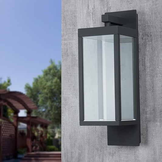 Outdoor Wall Lantern LED Front Porch Light for Garage House IP54 Waterproof Exterior Light Fixture Wall Mount Sconce with Glass,13W 750LM
