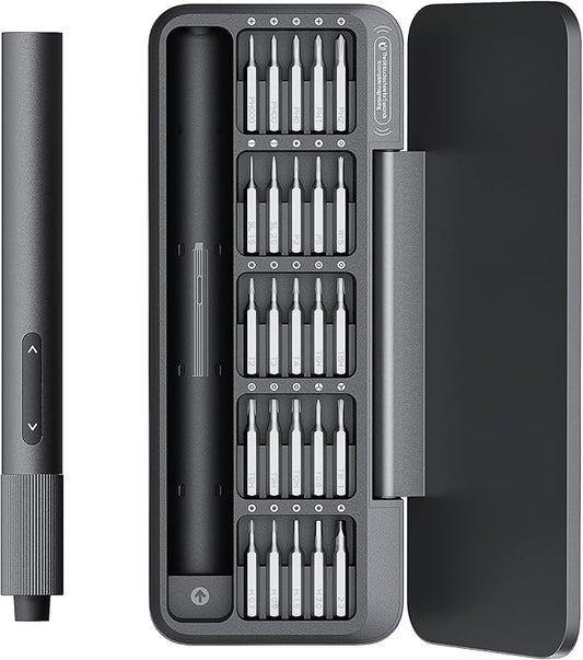 HOTO 25-in-1 Mini Electric Screwdriver, 3.7V Precision Screwdriver Set, USB-C Rechargeable, Compact Magnetic Tool for Phone, Laptop, Camera, DIY Projects, Electronics Repair