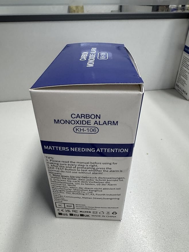 3-in-1 Carbon Monoxide Detector, Carbon Monoxide Detector Plug in Wall with Temperature & Humidity Display, CO Alarm Monitor with Color LCD Display, Accurate & Easy to Install