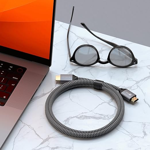 Satechi 8K HDMI 2.1 Cable – Supports 8K @ 60Hz and Ultra High Speed 4K @ 120Hz, 48Gbps – HDMI to HDMI Capable Compatible with iMac Pro, iMac, Mac Mini, MacBook Pro/Air, Windows, and More (6.6 ft/2m)