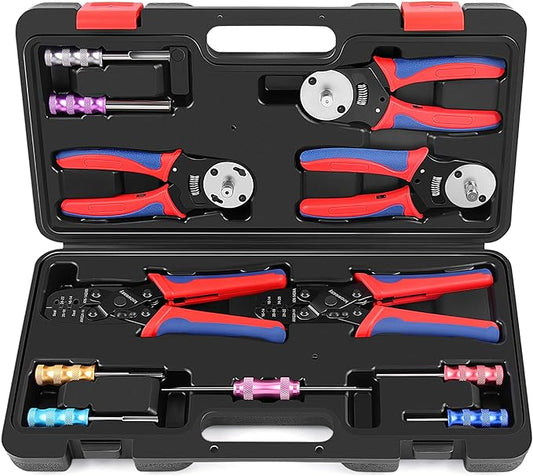 Knoweasy Deutsch Crimper Kits for Deutsch DT Connectors: Close Barrel and Open Barrel Crimper, Deutsch Removal Extraction Tool, Weather Pack Terminals - Includes 12PCS