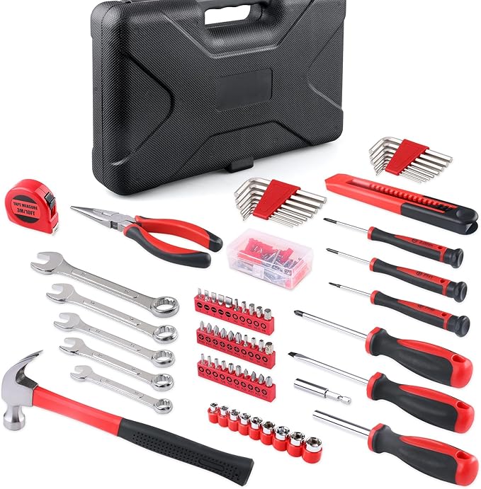 WINNER 175-Piece Multi-Purpose Automotive and Household Tool Kit in Toolbox Storage Case, Perfect for General Home and Auto Repairs, House DIY Project, Garage, Car, Travel Emergency, Housewarming Gift