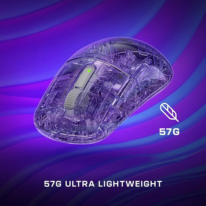 Turtle Beach Burst II Pro - 2.4GHz Wireless Esports Gaming Mouse, 8K Polling, 57g Ultra Lightweight, 150-Hr Battery, Optical Switches, Symmetrical, 30K DPI Optical Sensor, 8 Inputs, Bluetooth - White