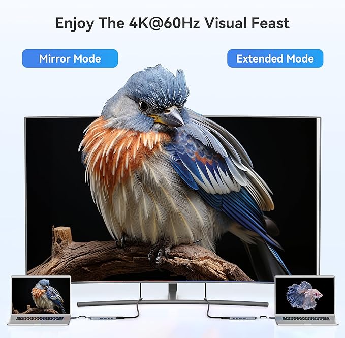 USB C Hub HDMI Adapter for MacBook Pro/Air, MOKiN 7 in 1 USB C Dongle with HDMI, SD/TF Card Reader, USB C Data Port,100W PD, and 2 USB 3.0 Compatible for MacBook Pro/Air, Dell XPS, Lenovo Thinkpad.