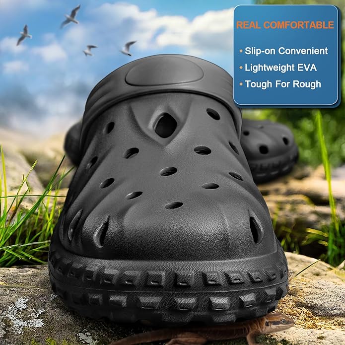 BULLIANT Men Clogs,Comfortable Mules Sandals for Men Women Cushioned Footbed Arch Support-EVA Ligthweight