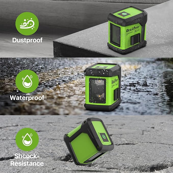 Self-Leveling Laser Level with Tripod,DEGLASERS 100ft Green Cross Line laser lever,Lazer Leveler Tool for Picture Hanging Construction Floor Tile Wall Home Renovation, Indoor Project, Battery Included