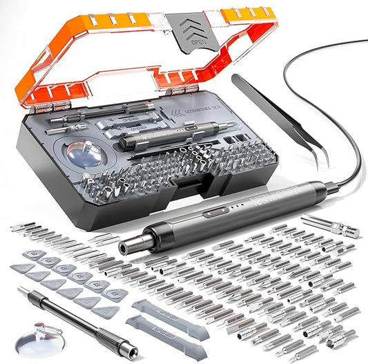 Electric Screwdriver Set, Precision Screwdriver Set, Magnetic Drill Bit, Magnetic Storage, Mini Precision Electric Screwdriver Repair Kit for PC RC Electronics