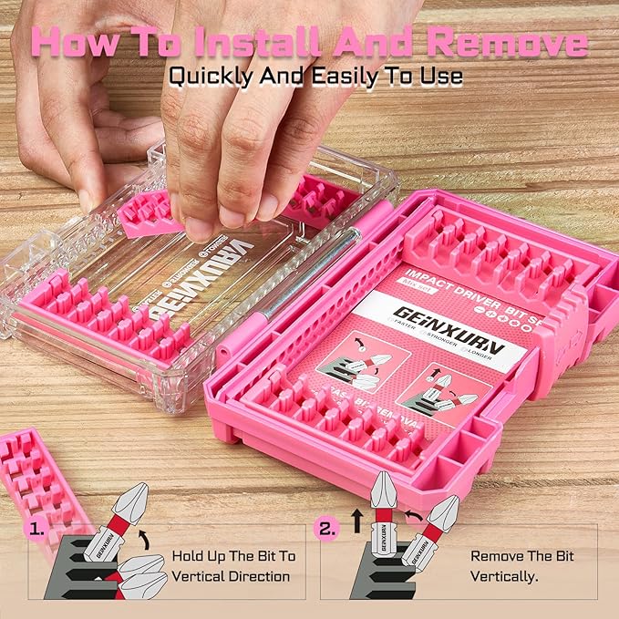 2Pcs Storage Box Case, small parts box with detachable divider, Screwdriver Bit Set Box