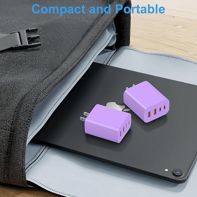 USB C Charger Block,40W USB C Charger Cube,Type C Charging Block,USB Wall Chargers Dual Port PD+QC Charging Cube for iPhone 16 15 14 13 12 11 Pro Max XS,iPad, Samsung Phone,Tablet(Purple)