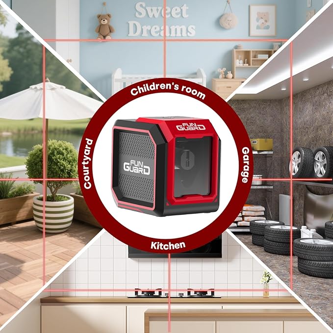 Laser Level with Self-leveling& Manual Mode Horizontal and Vertical Lazer Level with 360°Magnetic Bracket, 2xAA Batteries for Construction Home Decoration DIY etc. (Red)