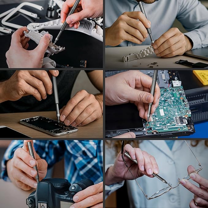 SHARDEN Precision Screwdriver Set, 60 in 1 Screw Driver Set Kit with Torx, Phillips, Flathead, Mini Repair Tools Kit for Laptop, Phone, MacBook, Computer, Electronics, Glasses, Watch