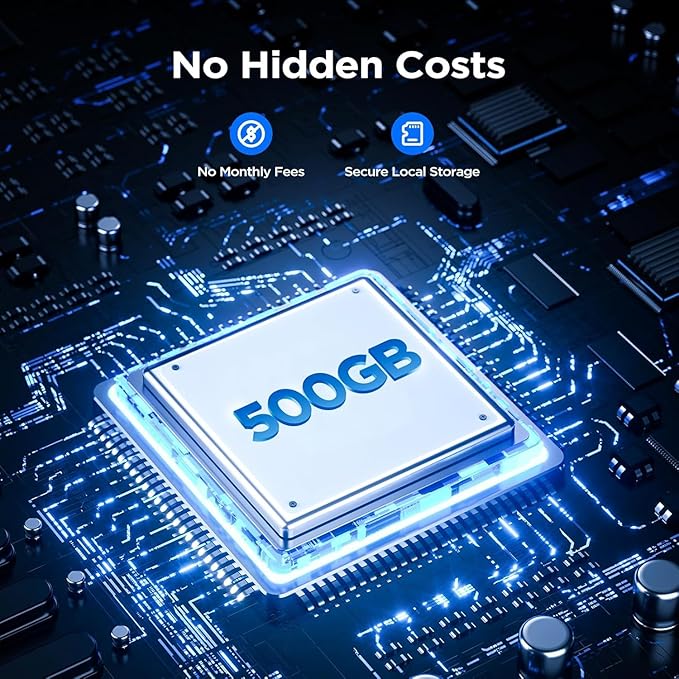 2K Dual Lens Security Cameras Wireless Outdoor, 5G & 2.4G WiFi Pro Home Security Camera System with Color Night Vision, Auto Tracking, 2-Way Audio, 360° Pan & Tilt, 500GB HDD 10CH NVR No Subscription