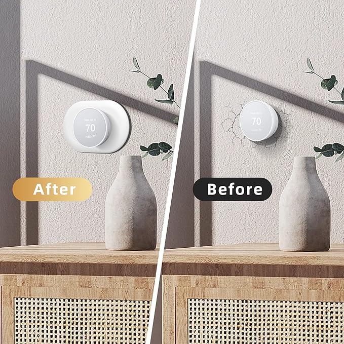 Compatible with Google Nest Thermostat 2020 Wall Plate Cover, Nest Thermostat Trim Kit, Nest Thermostat Wall Plate Cover, Nest Thermostat Accessory Easy Installation - Snow