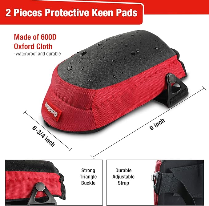 Goldblatt Laminate Wood Flooring Tools Installation Kit with 100 Spacers, Reinforced Double-Faced Mallet, Tapping Block, Heavy Duty Pull Bar, and Protective Knee Pads