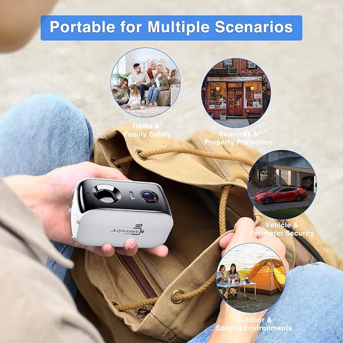 Security Cameras Wireless Outdoor,WiFi Cameras for Home Security with AI Motion Detection Spotlight Siren,Battery Powered Cam,2K Color Night Vision,2-Way Talk,IP65 Waterproof,Works Alexa