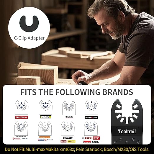 89PCS Oscillating Tool Blades,Universal Titanium Oscillating Saw Blades for Wood,Plastic and Metal,Multi Tool Blades Kits Fit Dewalt Ryobi Milwaukee Rockwell Fein (89)