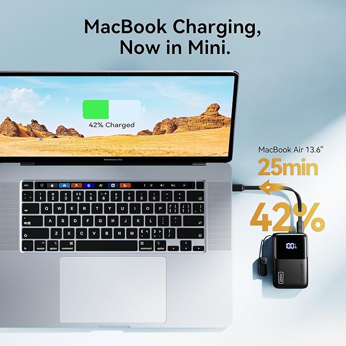 INIU Pocket Size Portable Charger, Ultra Small 10000mAh 45W PD Power Bank, USB C in&Out Fast Charging Battery Pack, Travel Essentials Powerbank for iPhone 17 16 15 14 Pro Air, iPad, Samsung S24 etc