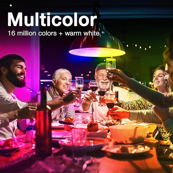 DAYBETTER Tuya Smart Light Bulbs, RGBCW Wi-Fi Color Changing Led Bulbs Compatible with Alexa & Google Home Assistant, A19 E26 9W 800LM Multicolor Led Light Bulb, No Hub Required, Light Bulbs 4 Pack
