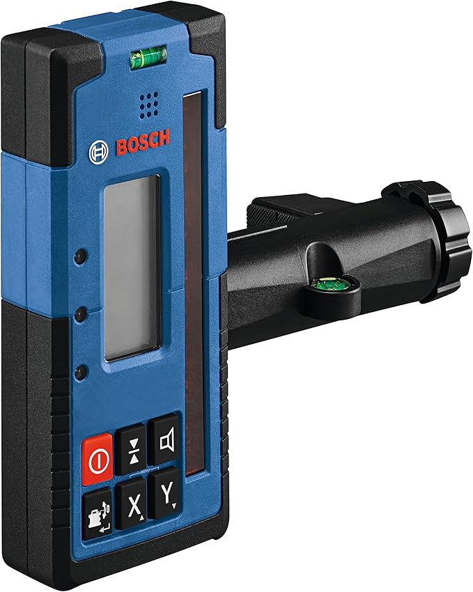 BOSCH LR40 2000 ft Red-Beam Rotary Laser Receiver, Includes Mounting Bracket & 2 AA Batteries