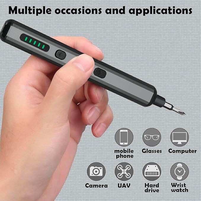 Electric portable screwdriver. 70-in-1 mini precision electric screwdriver set. Essential repair tools for home use.
