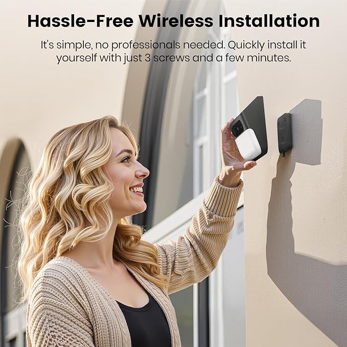 AOSU Solar Wall Light Cameras, 3K Security Cameras Wireless Outdoor, Battery Powerd Enhanced AI Detection for Fences & Parking, Easy Setup, Color Night Vision [2.4G+Bluetooth]