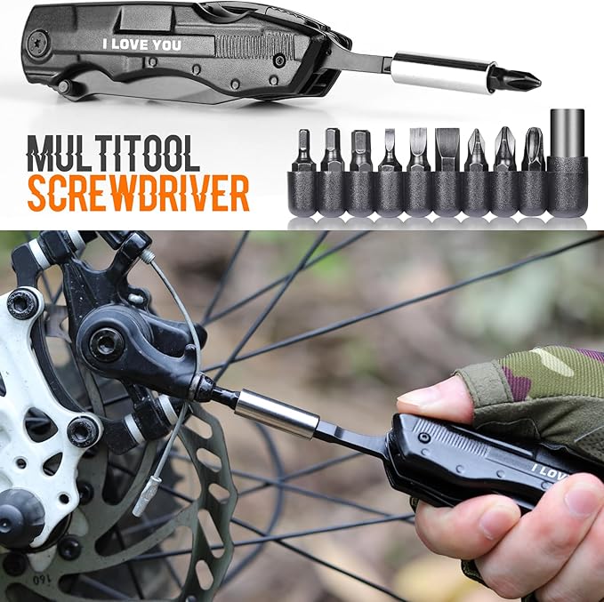 Gifts for Boyfriend Him Husband Men, Multitool Knife”I LOVE YOU”, Valentines Unique Gifts, Anniversary Ideal Gift for Husband, Fathers Day Birthday Gift for Him, Christmas Stocking Stuffers