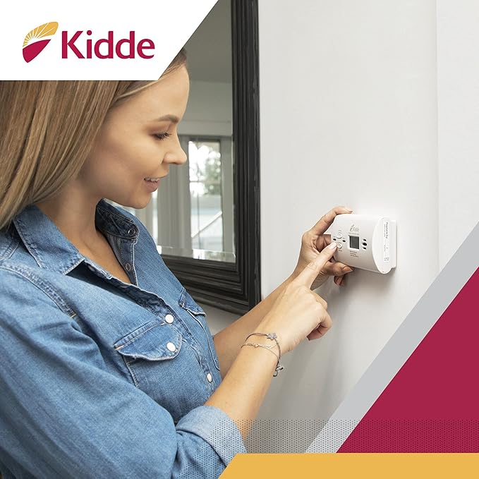 Kidde Carbon Monoxide Detector, AA Battery Powered CO Alarm with LEDs, Test-Reset Button, Low Battery Indicator, Portable