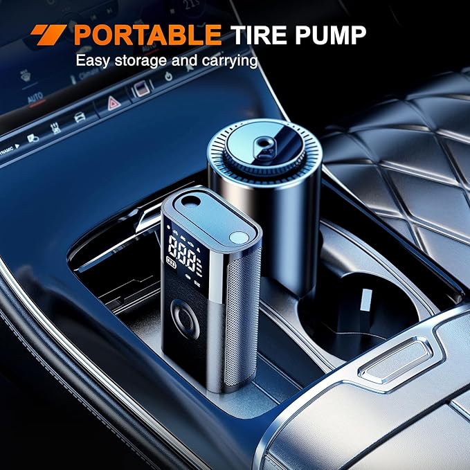 Nilight Tire Inflator Portable Air Compressor Battery Rechargeable 12VDC 150PSI Cordless Auto Shutoff w/Digital Pressure Gauge 2X Faster Inflation Pump for Car Motorcycle ATV UTV Bike