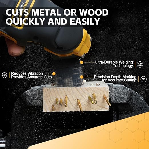 Bionso 20PCS Titanium Oscillating Tool Blade Cuts Metal and Wood, Sharp and Durable Multitool Blades, Multi Tool Blades Kits, Oscillating Saw Blades Fit Dewalt Milwaukee Ryobi Makita Worx Rockwell Wen