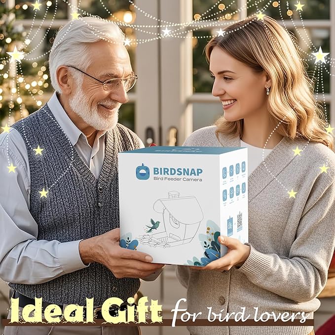 birdsnap® P33 - Bird Feeder with Camera Solar Powered, 2K Video Bird Camera Feeder Live with 32GB Card, AI Identify Feather Species, Auto Record in Backyard, for Birds Lover