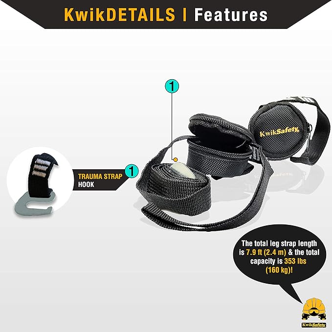 KwikSafety - Charlotte, NC - SUPERCELL Safety Harness [KIT] Premium Shoulder Padding ANSI OSHA Full Body Fall Protection Work Equipment | Construction Tower Climbing Roofing