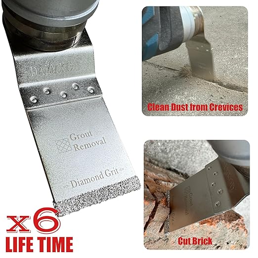 9 Pack Diamond Oscillating Tool Blade, Professional Multitool Blades, Grout Removal Blade for Oscillating Tool, Multi Tool Blades Kits for Oscillating Tool Accessories