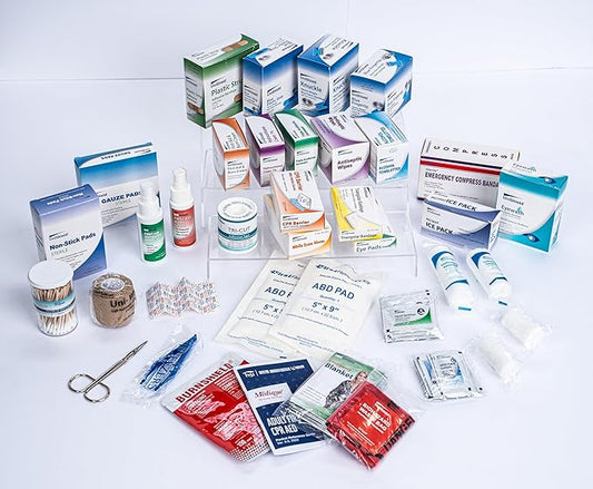 Class-A First Aid Refills Supplies Without Cabinet | Essential Medications for Emergency Preparedness | Ensuring Long-Lasting Reliability | Exceeds OSHA/Ansi Z308.1 2015, Over 600 PCS